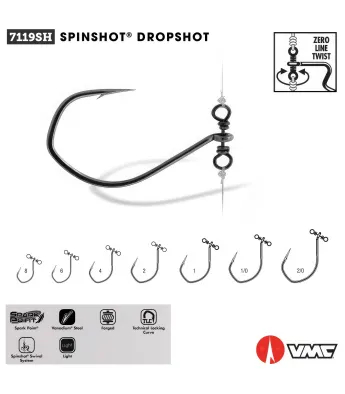 Drop Shot konksud VMC 7119SH SpinShot DropShot