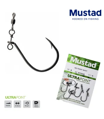 Mustad Ultrapoint No-Twist Drop-shot konksud