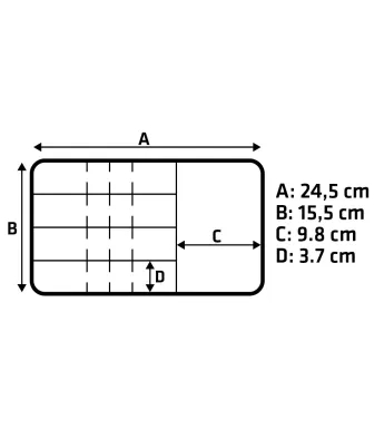 Ühepoolne karp "Asseri" 27 x 18 x 4,8 cm