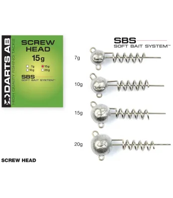 Kruviga raskuspea "Darts Screw Head"