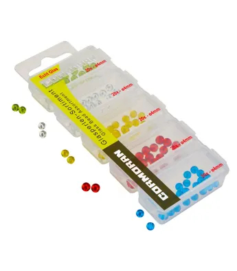 Klaaspärlite sortiment, erinevad värvid