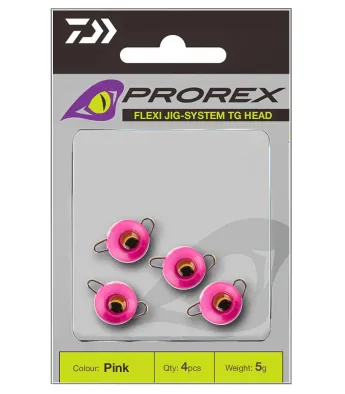 Daiwa Prorex TG Flexi Jig Head / Fluo-roosa